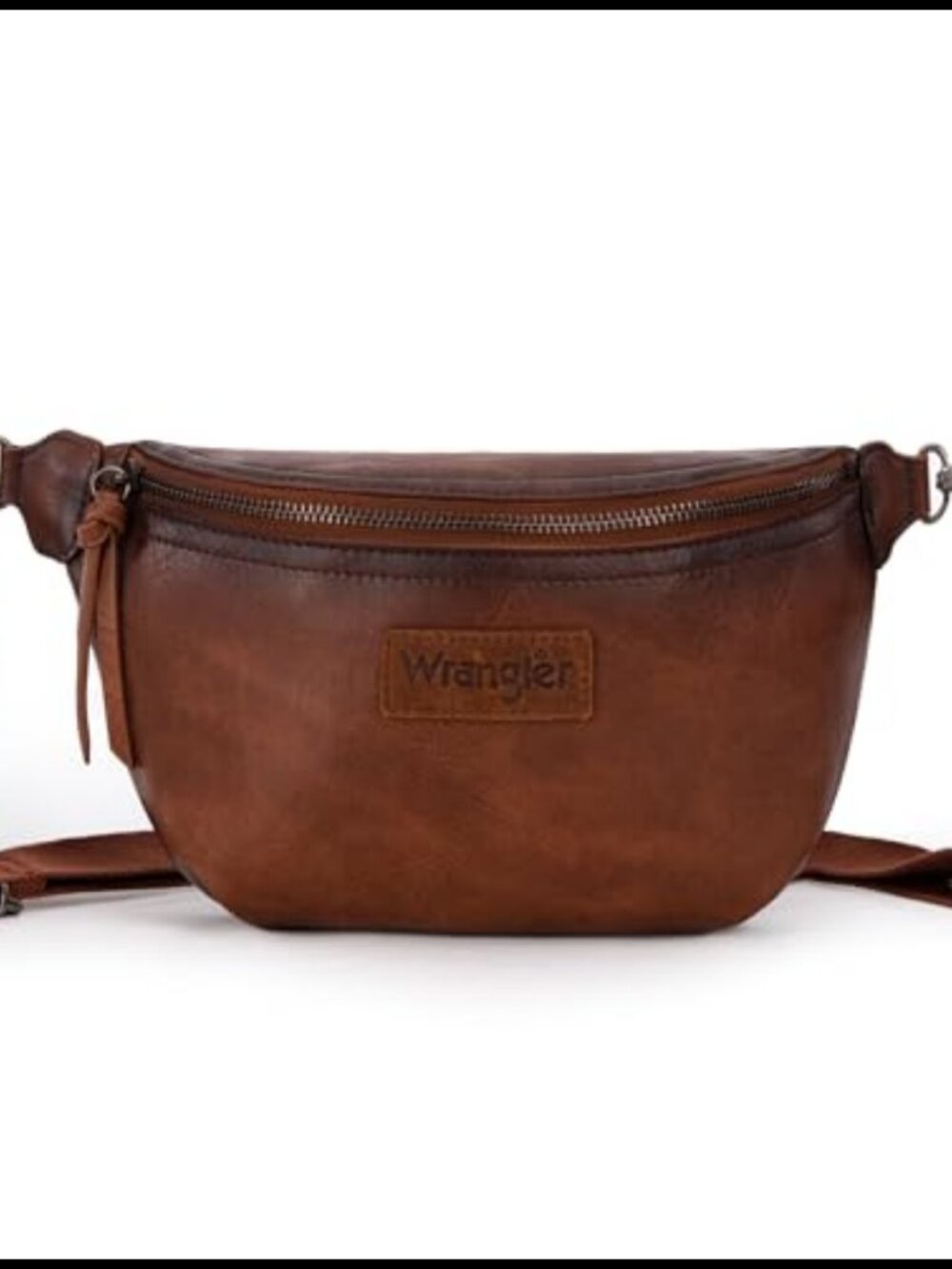 Wrangler Large Fanny Pack Faux Leather Crossbody Sling Bag Waist Travel Belt Bag